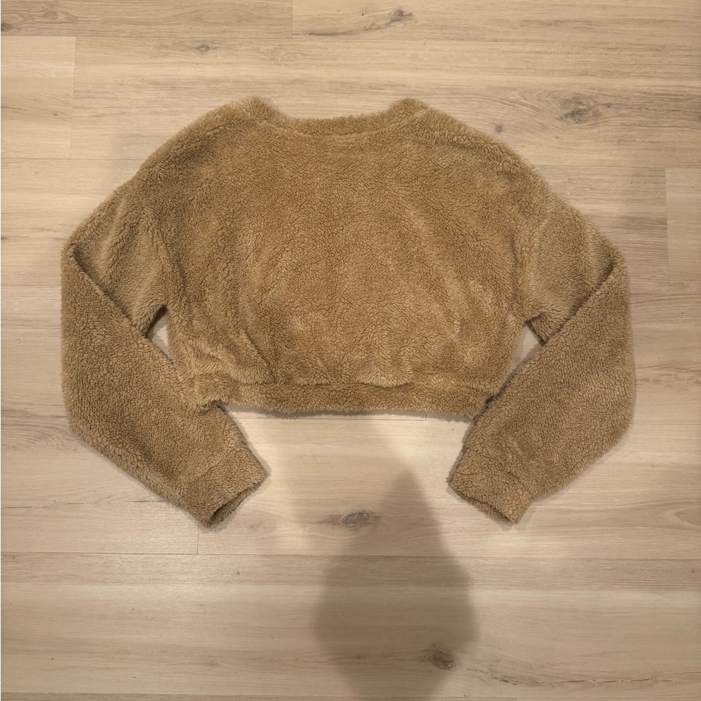 Windsor Fuzzy Brown Crew Neck Sweater - Picture 2 of 2